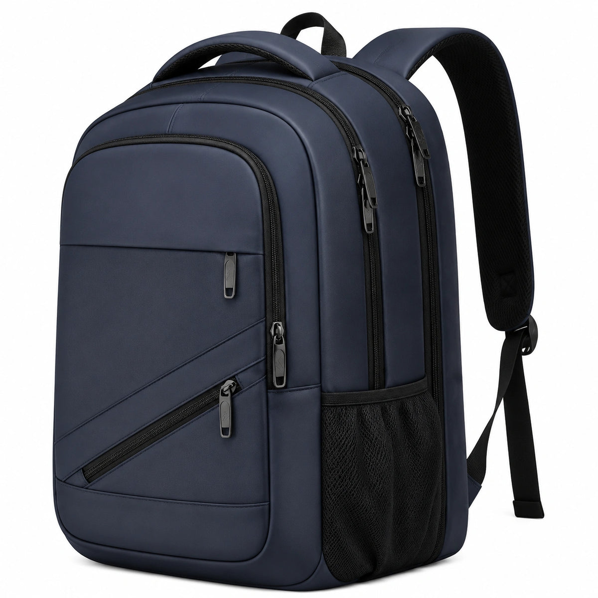 Mochila impermeable azul marino con múltiples compartimentos 30L