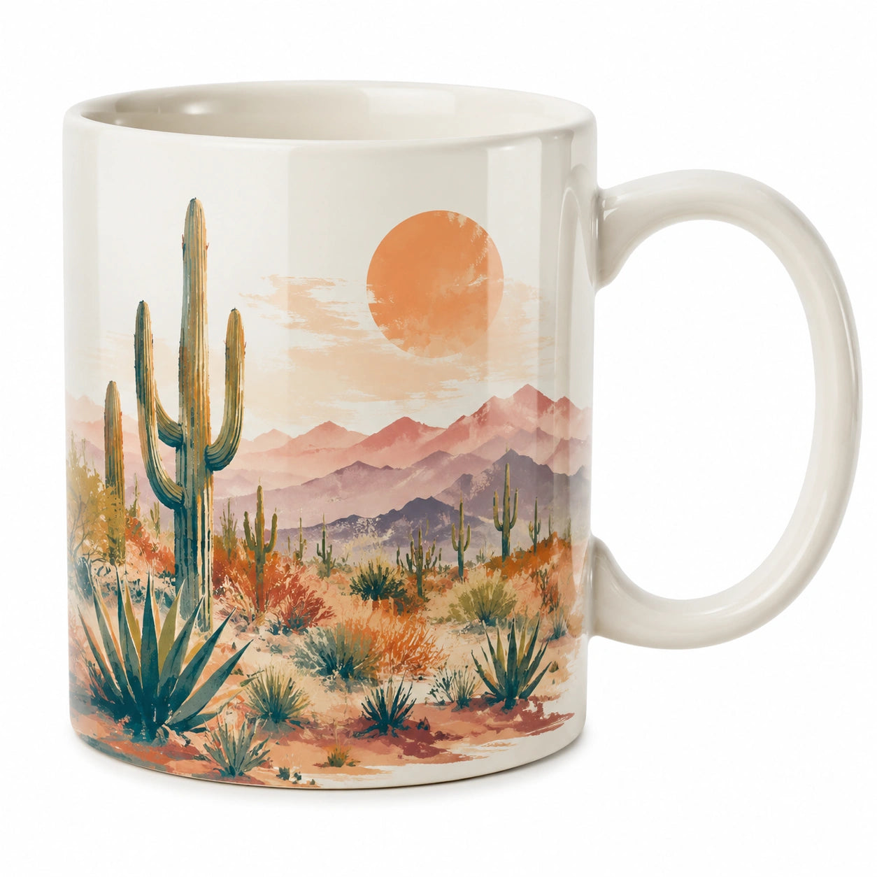 Taza de Cerámica con Paisaje Desértico 350ml